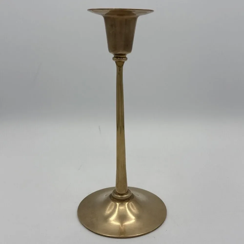 Vintage Brass Tall Stem Candlestick Holder Taper Candle 7